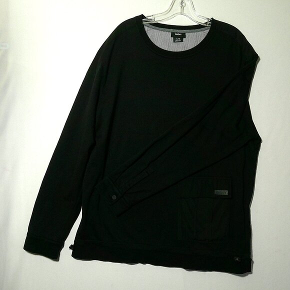 DKNY Mens XXL. Black Sweatshirt with Pocket in Front - Picture 1 of 8
